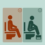 thumbnail of Relaxdays Toilettenhocker, klappbar, Stuhlgang Unterstützung, WC Hocker Erwachsene, Bambus, HxBxT: 19x48,5x20 cm, natur