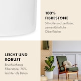 thumbnail of Gendt Pflanztopf Übertopf Faserstein In/OutdoorWeiß, glänzend