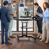 thumbnail of ONKRON TV Ständer rollbar für 32-70 Zoll TVs bis 45 kg, höhenverstellbar & neigbar, max 600x400 VESA, Mobiler TV Ständer mit Rollen, Schwarz TS1350-B