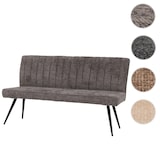 thumbnail of Sitzbank | HxBxT 90x160x60cm | Sitzhöhe 48cm | Rückenlehne Stoff/Textil Chenille Metall 160cm | Creme-Beige | Esszimmerbank Bank Polsterbank