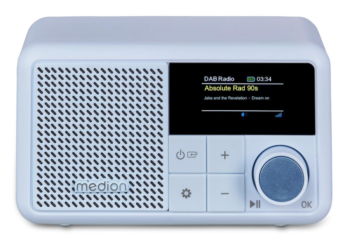 MEDION LIFE S66822 DAB+ Radio Bluetooth, Akku 6,5h blau
