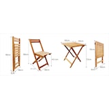 thumbnail of aro Bistro Set klappbar 3-tlg., Akazienholz, 2 Stühle, 1 Tisch, natur