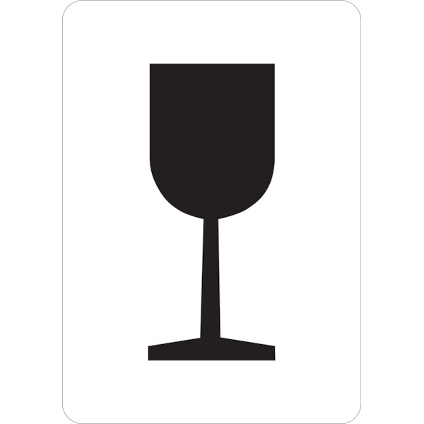 Verpackungsetiketten, Vorsicht zerbrechlich - 74x105 mm Papier selbstklebend