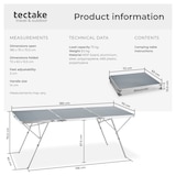 thumbnail of tectake Aluminium Klapptisch Jumbo mit Tragegriff 180x70x70cm  silber - 405090