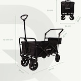 thumbnail of BRASQ Bolderkar Opvouwbaar Deluxe WC200 - 108L inhoud - Met duwstang - Lichtgewicht - Tot 100 kg draagvermogen - Inclusief 2 opbergtassen - Zwart