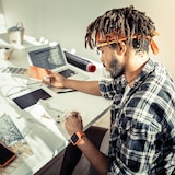 thumbnail of Relaxdays Posterrolle, bis Größe A0, Transport Poster & Zeichnungen, ausziehbar 64–107 cm, Zeichenrolle, schwarz/weiß