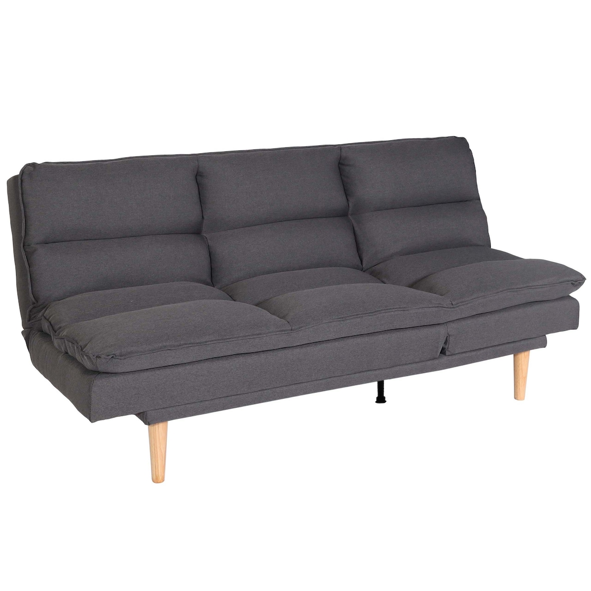 Schlafsofa HWC-M79, Gästebett Schlafcouch Couch Sofa, Schlaffunktion Liegefläche 180x110cm ~ Stoff/Textil dunkelgrau