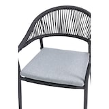 thumbnail of METRO PROFESSIONAL Stapelstoel met armleuningen, incl. kussen, staal/polyrattan/polyester, grijs