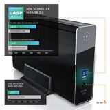 thumbnail of Aplic USB 3.0 Festplattengehäuse 3,5 Zoll extern - gebürstetes Aluminium - für SSD und HDD - SATA - UASP - Super Speed 5 Gbit s - Plug and Play