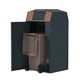 thumbnail of Rossignol - Point de tri biodéchets avec pédale 120L TRIROK - marron