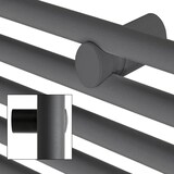 thumbnail of Elektrischer Badheizkörper mit Heizstab 1200W 750x1200 mm Anthrazit gerade mit Seitenanschluss LuxeBath