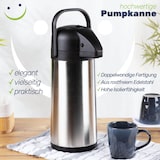 thumbnail of Edelstahl Airport Pumpkanne Thermoskanne Fassungsvermögen 3 Liter