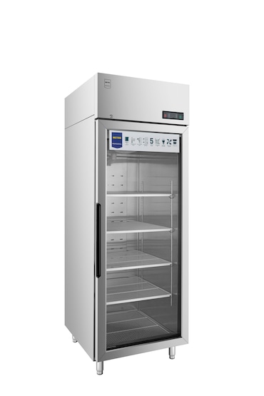 METRO PROFESSIONAL Frigorífico con puerta de cristal GRE2700G, acero inoxidable, 73 x 80.5 x 209 cm, 645 L, plata