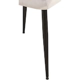 thumbnail of Set van 2 eetkamerstoelen Emia Velvet licht grijs