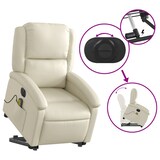 thumbnail of vidaXL Massagesessel mit Aufstehhilfe Elektrisch Creme Kunstleder