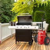 thumbnail of Relaxdays Transportwagen für Gasflaschen, für 3 & 5 kg Flaschen, Luftreifen, Stahl, Gasflaschenwagen, schwarz/rot