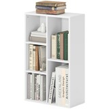 thumbnail of Bücherregal Aufbewahrungsregal 50x24x80 cm mit 5 offenen Würfeln flexibel horizontal oder vertikal Spanplatte Weiß mit Kippschutz