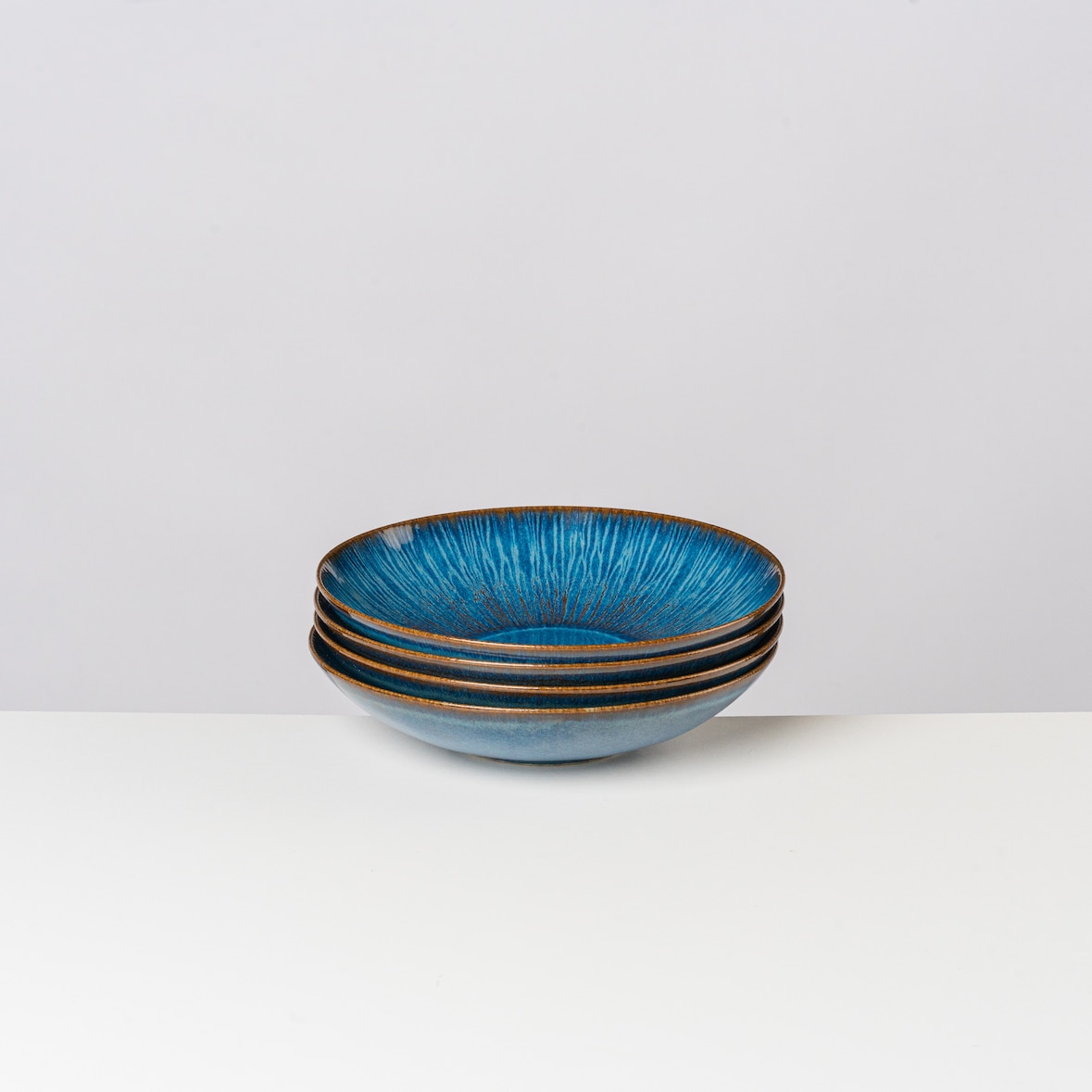 Gipfelstück Teller tief 22 cm 4er Set, postsicher, Serie EISFALL