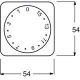 thumbnail of REFLEX SI Drehknopf, Zeitschalter, alpinweiß, glänzend, Sonderaufdruck