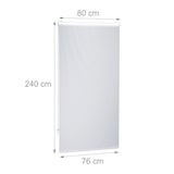 thumbnail of Relaxdays Duschrollo, 80x240 cm, Seilzugrollo für Dusche & Badewanne, Decke & Fenster, Badrollo wasserabweisend, weiß