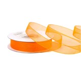 thumbnail of 12mm Organzaband 25m Chiffonband Schleifenband Geschenkband Deko Stoffband Orange