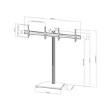thumbnail of KIMEX - Standfuß für 2 TV-Bildschirme 50'' - 55'' - Höhe 175cm - Zum Aufstellen - Neigbar