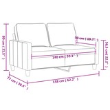 thumbnail of vidaXL 2-Sitzer-Sofa Hellgrau 140 cm Samt