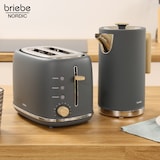 thumbnail of Briebe Nordic Set Toaster 2 Scheiben Breite Schlitze + Wasserkocher 1,7L Elektrischer, SKT1167GRY, Grau, 2200W