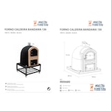 thumbnail of MF - Forno a Legna da Esterno in Muratura Modello CALDERA BANDAMA (Nero - 130 x 130 x 206 cm) – Isolato con Sughero e 3 Coperte in Ceramica