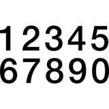 thumbnail of Aufkleber I Stanzzahlen 0-9, schwarz, Folie, selbstklebend, Schrifthöhe 25mm, 10/VE