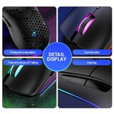 thumbnail of Souris Gaming Sans Fil RGB Légère Avec Batterie Longue Durée Noir YONIS