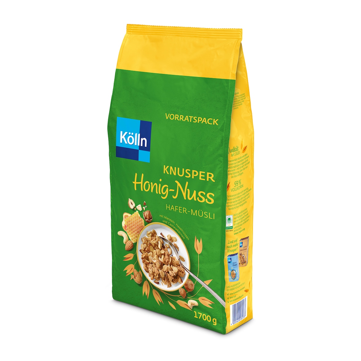 Kölln Hafer Müsli Knusper Honig-Nuss (1,7 kg)