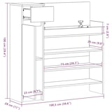thumbnail of vidaXL Schuhschrank Sonoma-Eiche 100,5x28x100 cm Holzwerkstoff