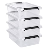 thumbnail of Aufbewahrungsbox mit Deckel 4er Set 8,5 Liter Kunststoffbox Stapelbox Lagerbox Regalbox