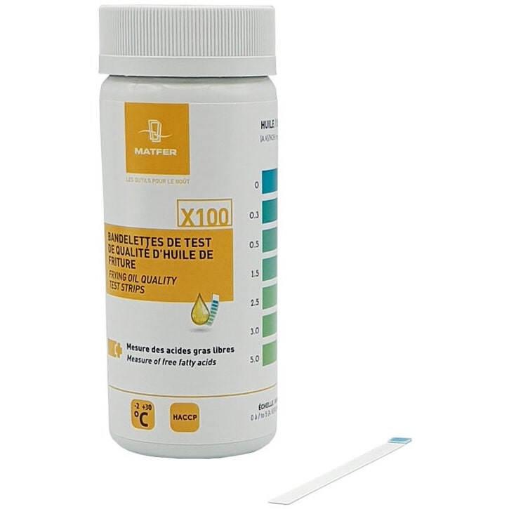 Matfer Bandelette de test de qualité d'huile de friture x 100