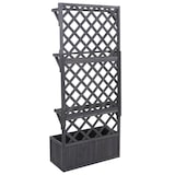 thumbnail of Canteiro elevado HWC-P69, plantador/caixa de flores plantador treliça prateleira treliça madeira FSC® 177x77x33cm ~ cinzento antracite