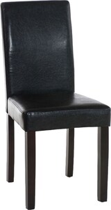 thumbnail of Décoshop26 - Moderner Esszimmerstuhl x1 aus schwarzem PVC mit braunen Holzbeinen 10_0002016