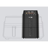 thumbnail of Friteuse à air chaud Air fryer double panier 5L 2000W Noir  FG3301 usage non-intensif Fagor