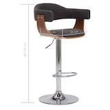 thumbnail of vidaXL Barhocker 2 Stk. Grau Bugholz und Stoff