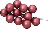 thumbnail of 144 Glaskugeln am Draht 2,5cm Weihnachtskugeln Spiegelbeeren matt - kleine Dekokugeln Christbaumschmuck Weihnachtsdeko Dunkelrosa