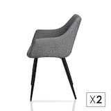 thumbnail of Pack de 2 cadeiras de jantar estilo industrial cor Cinzento Pedra. Modelo Renata