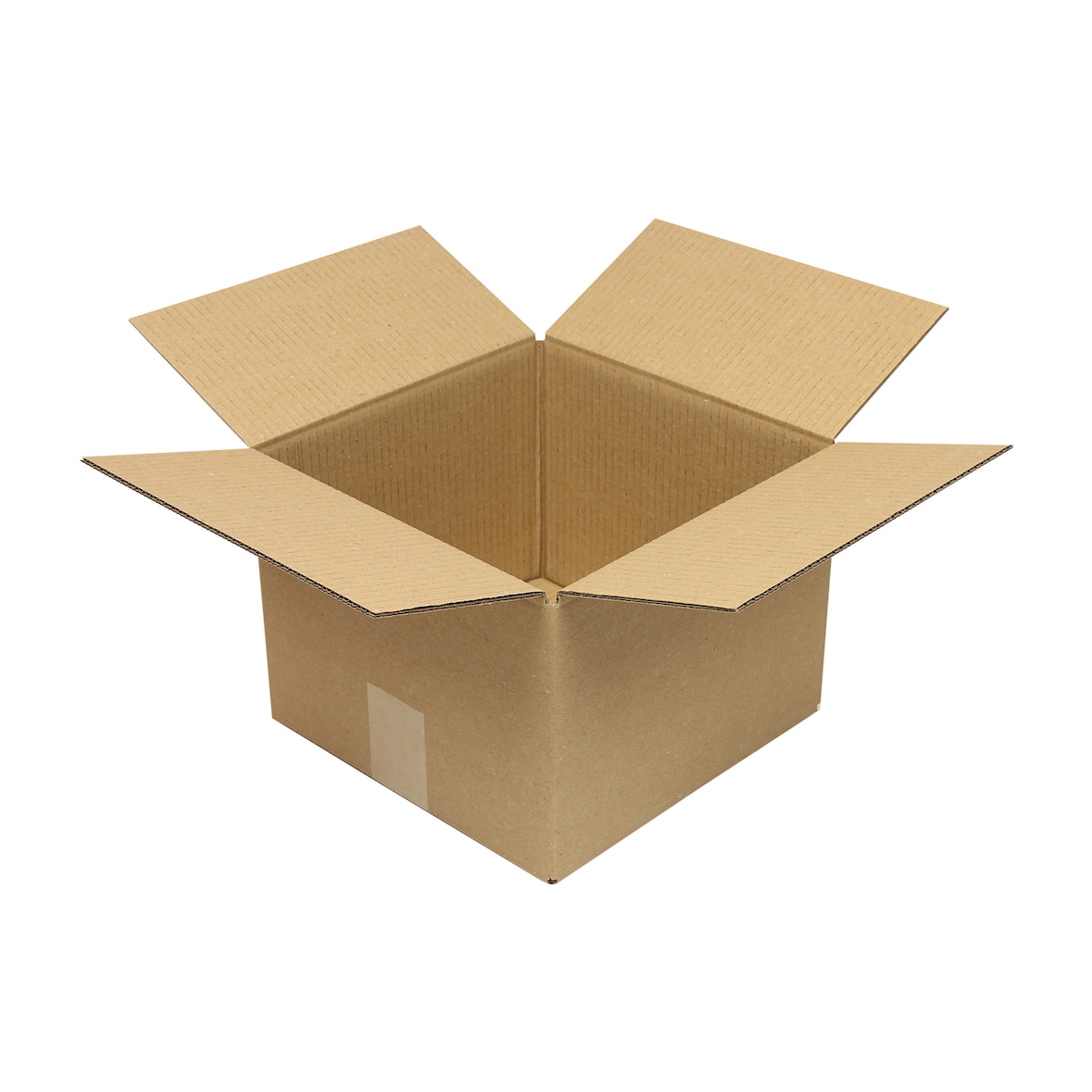 Wellpapp-Faltkarton 2-wellig, 250x250x180mm, Qual. 2.20BE, braun, Fefco 0201, 20 Kartons