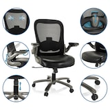 thumbnail of Schwerlaststuhl / Bürostuhl INSTRUCTOR T I Titan XXL Netzstoff / Kunstleder schwarz hjh OFFICE
