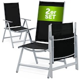 thumbnail of CASARIA® Aluminium Gartenstuhl Bern Klappbar Silber 2er Set