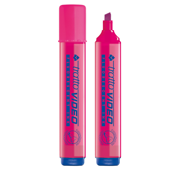 Evidenziatore Tratto Video , punta a scalpello, tratto da 1,0-5,0mm, fucsia, Tratto