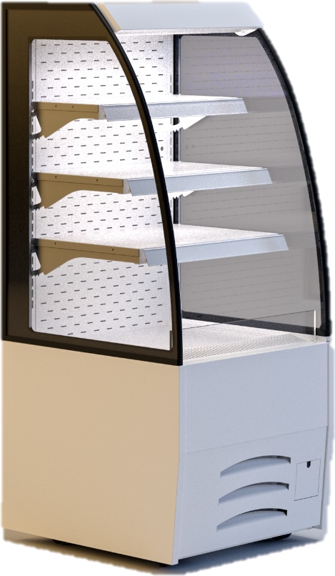 Gastro Wandkühlregal Kühlregal Kühlverkaufsregal 600x660x1440mm 180l ohne Tür