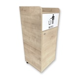 thumbnail of Poubelle snack en bois chêne clair 100L