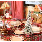 thumbnail of GLOUPIE Servizio Piatti In Porcellana Bianca Con Decoro Natalizio,Per 6 Persone,18 Pezzi,6 Piani,6 Fondi,6 Frutta