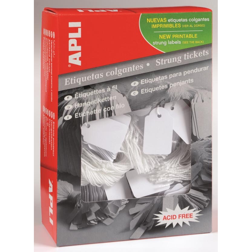 agipa Warenanhänger, 18 x 29 mm, weiß