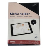 thumbnail of Europel Portamenús A5 de lino negro, 6 funda, set 10 unidades, 425002